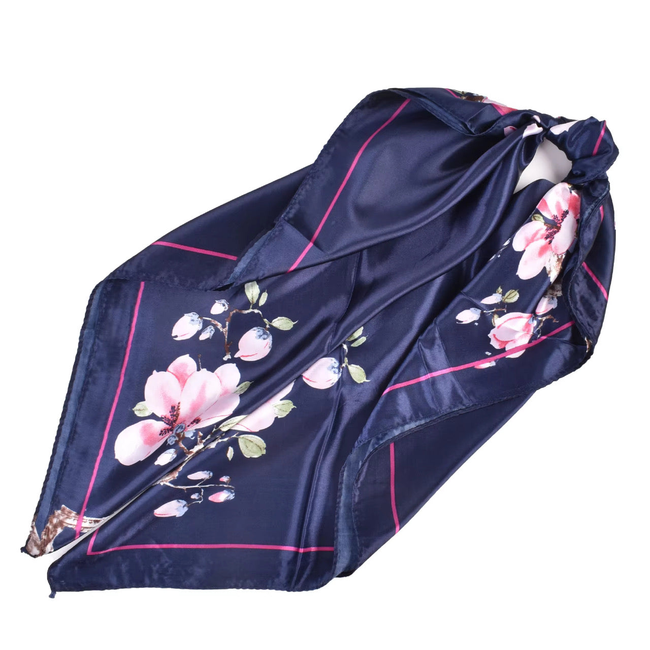 1pc Floral Silky Satin Boho Headscarf