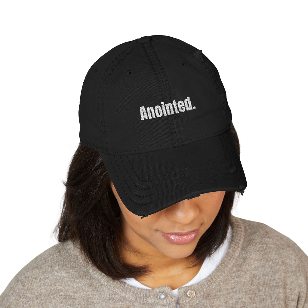 Anointed Distressed Dad Hat | Faith Baseball Cap