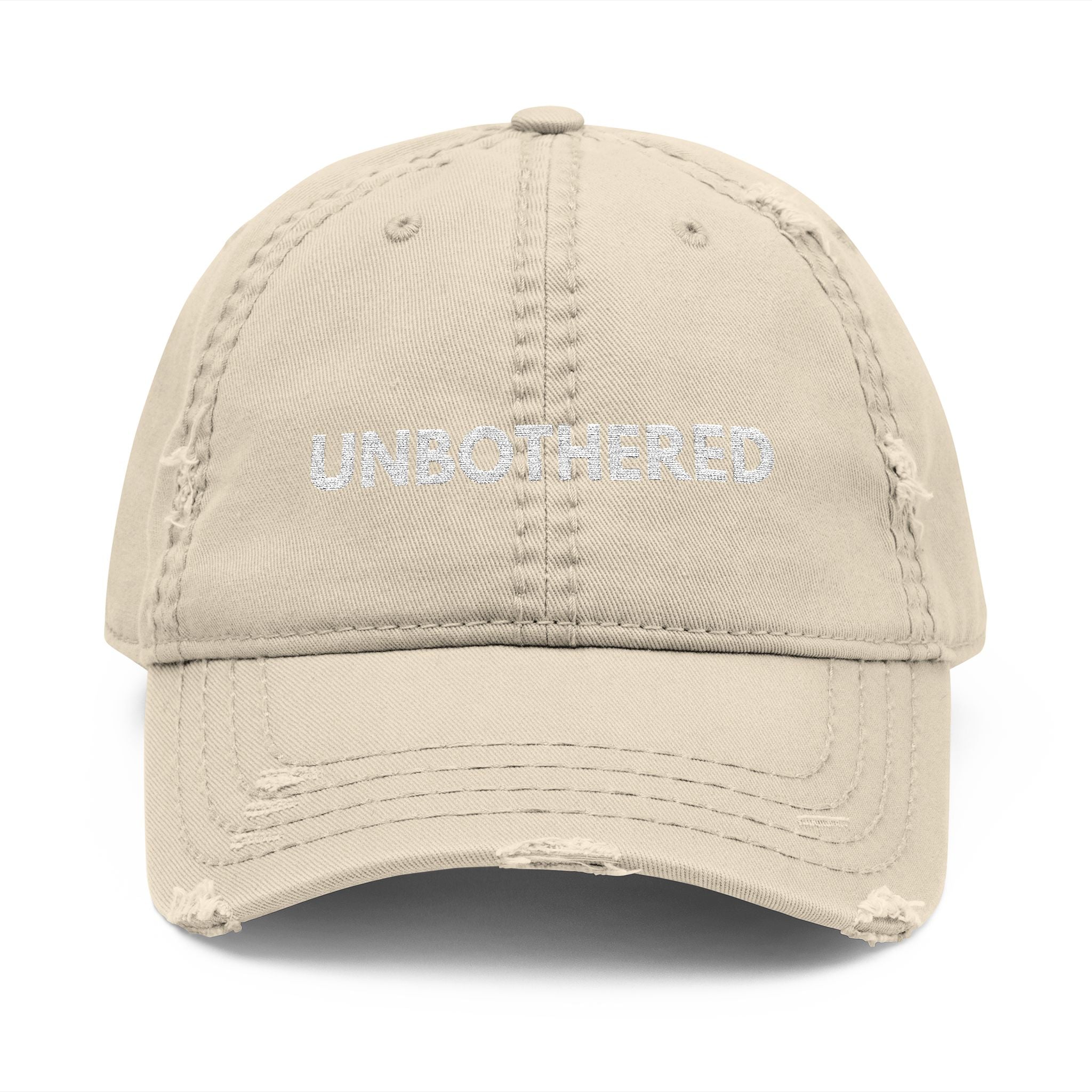 Unbothered Distressed Hat | Casual Dad Cap