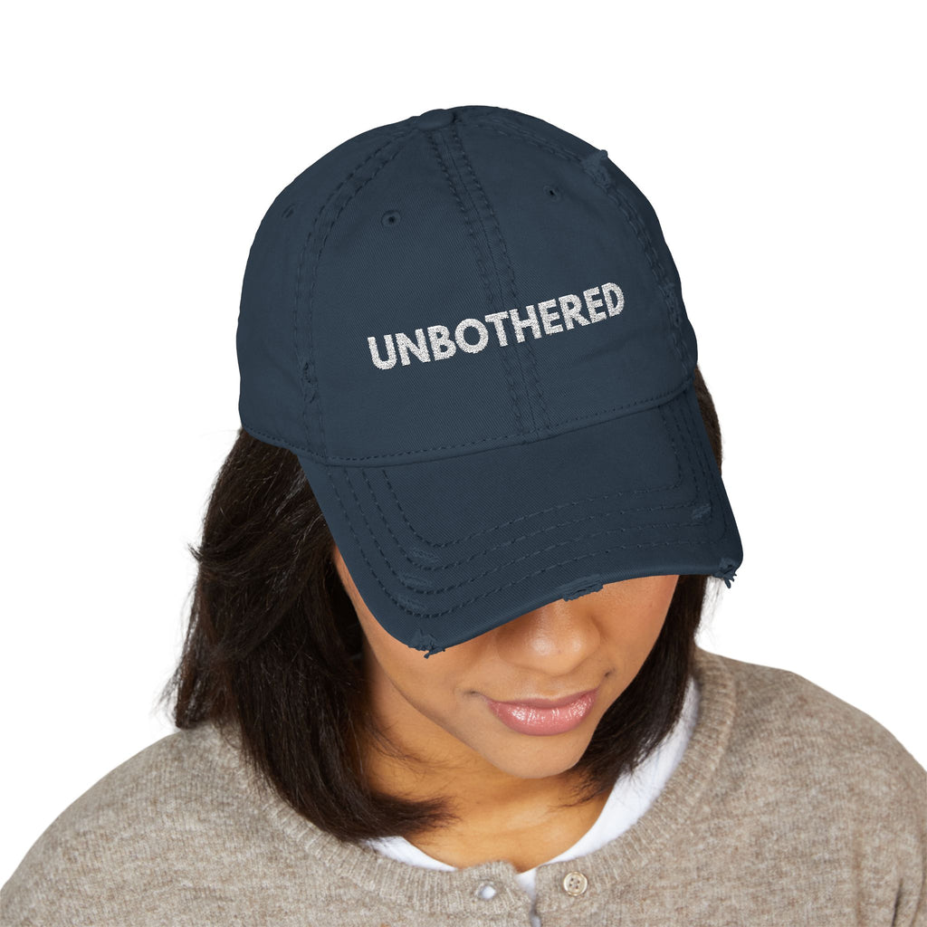 Unbothered Distressed Hat | Casual Dad Cap