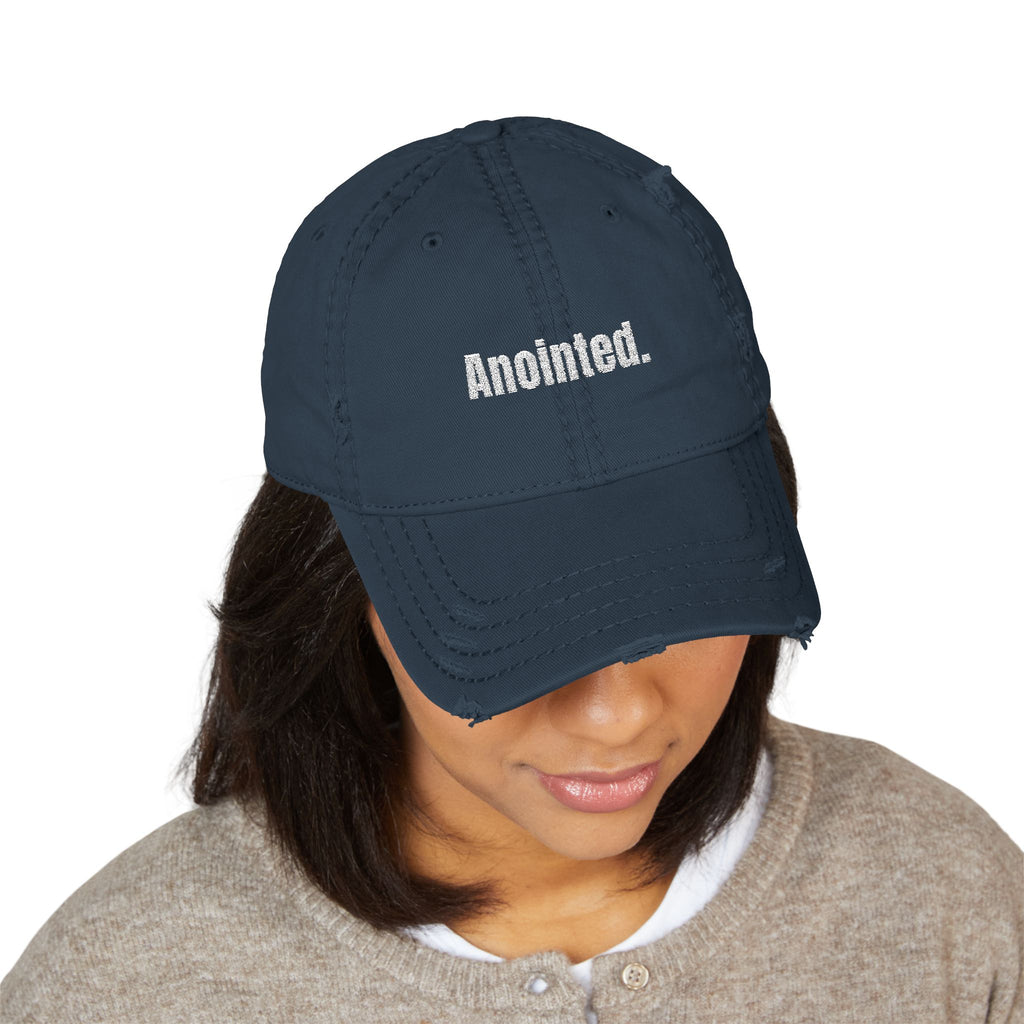 Anointed Distressed Dad Hat | Faith Baseball Cap
