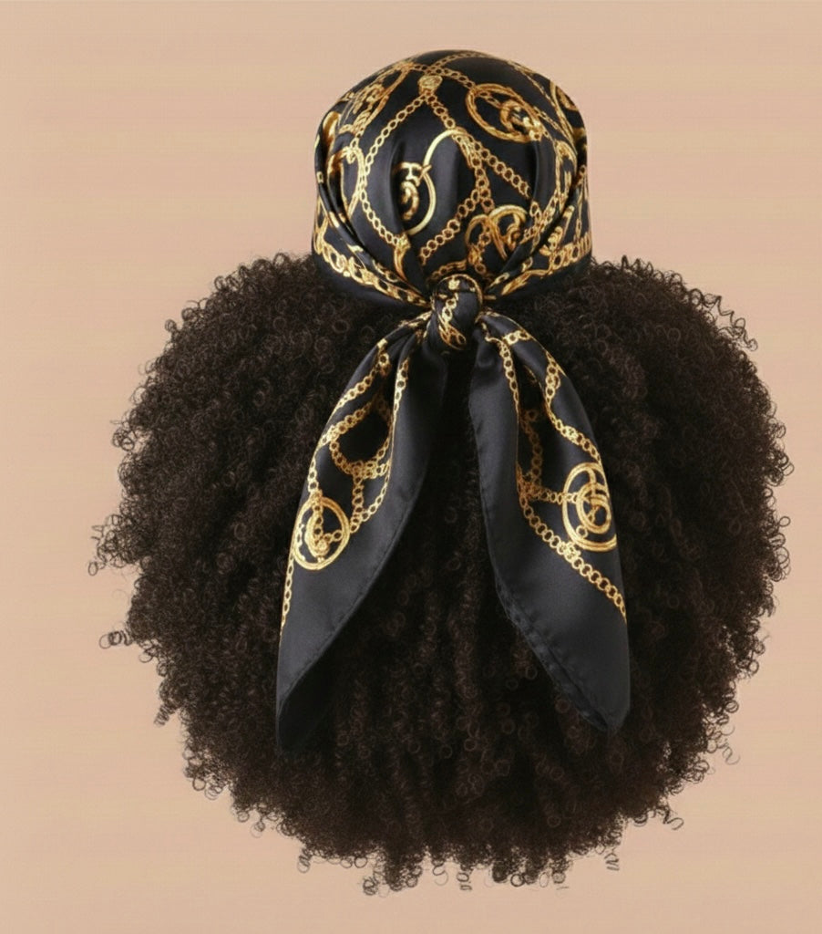 1pc Silky Satin Chain Boho Fashion Headscarf