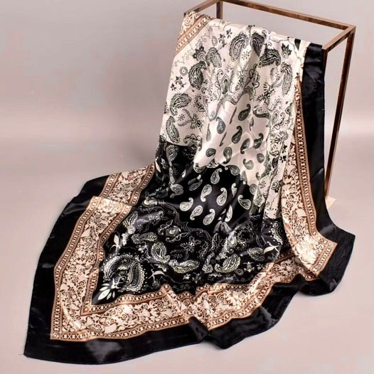 1pc Silky Satin Paisley Boho Fashion Headscarf