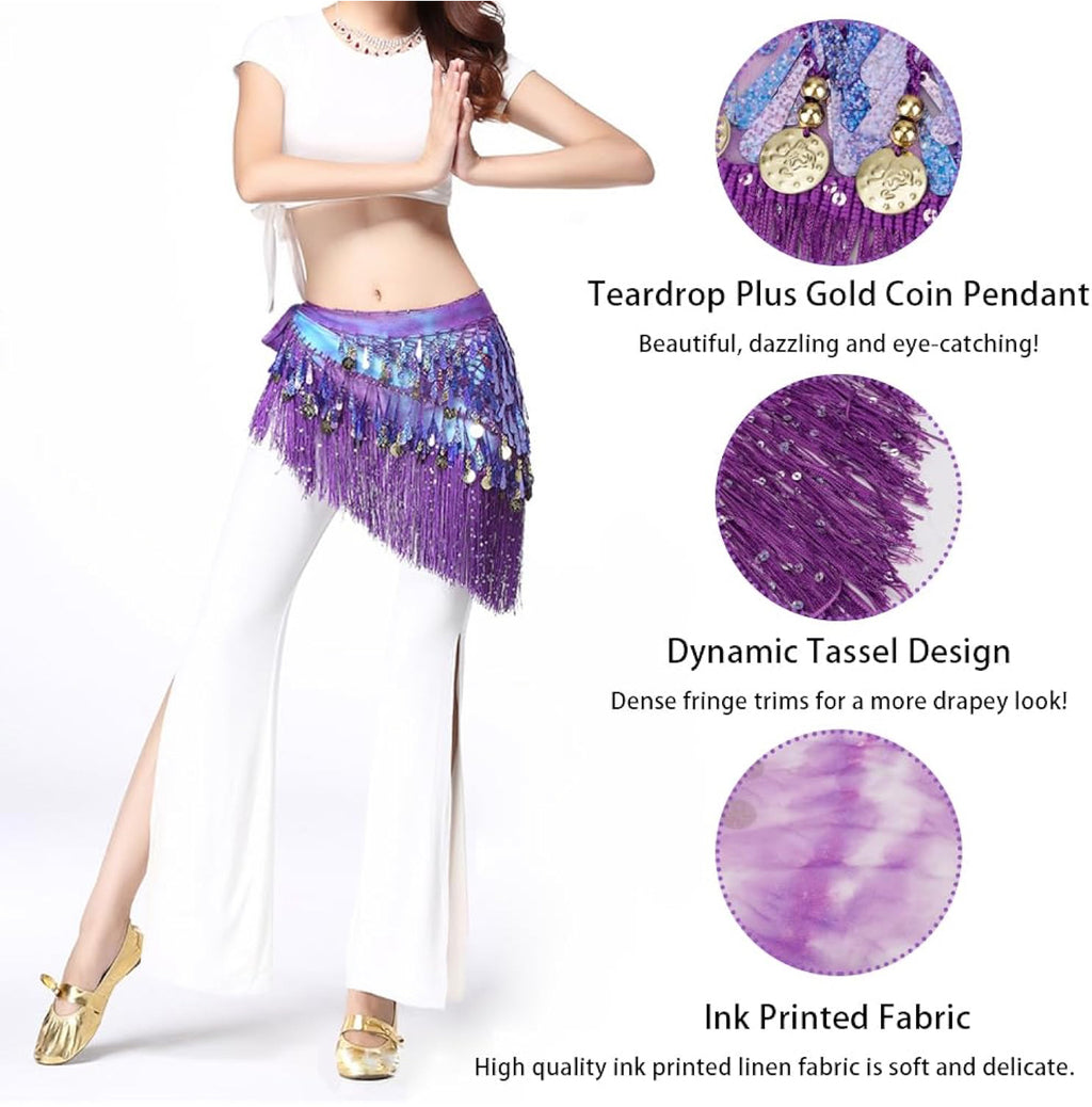 1pc Purple Sensual Hip Scarf