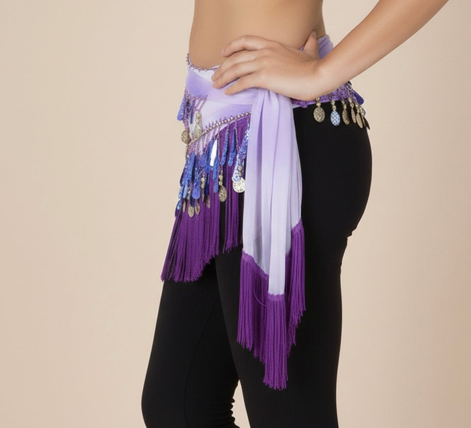1pc Purple Sensual Hip Scarf